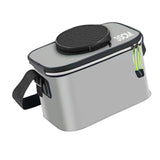 Maxbell Fishing Bucket Foldable Multifunction with Strap for Gardening Picnic Hiking Gray 30cmx20cmx20cm