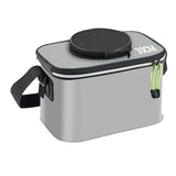 Maxbell Fishing Bucket Foldable Multifunction with Strap for Gardening Picnic Hiking Gray 30cmx20cmx20cm