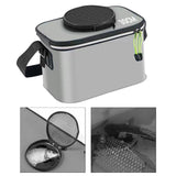 Maxbell Fishing Bucket Foldable Multifunction with Strap for Gardening Picnic Hiking Gray 30cmx20cmx20cm