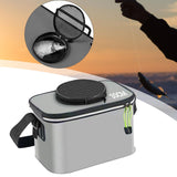 Maxbell Fishing Bucket Foldable Multifunction with Strap for Gardening Picnic Hiking Gray 30cmx20cmx20cm
