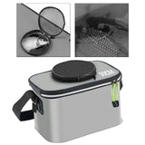 Maxbell Fishing Bucket Foldable Multifunction with Strap for Gardening Picnic Hiking Gray 30cmx20cmx20cm