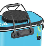 Maxbell Fishing Bucket Foldable Multifunction with Strap for Gardening Picnic Hiking Blue With Handle 35cmx24cmx22cm