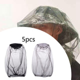 Maxbell 10Pcs Fly Head Net Mesh Netting for Backpacking Outdoor Activity Travel