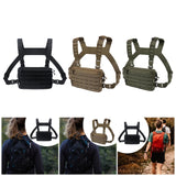 Maxbell Chest Pack Polyester Nylon Chest Rig Pouch for Hunting Rock Climbing Cycling Black