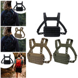 Maxbell Chest Pack Polyester Nylon Chest Rig Pouch for Hunting Rock Climbing Cycling Black