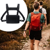 Maxbell Chest Pack Polyester Nylon Chest Rig Pouch for Hunting Rock Climbing Cycling Black