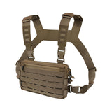 Maxbell Chest Pack Polyester Nylon Chest Rig Pouch for Hunting Rock Climbing Cycling Brown