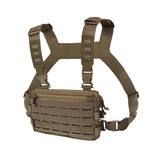 Maxbell Chest Pack Polyester Nylon Chest Rig Pouch for Hunting Rock Climbing Cycling Brown