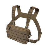 Maxbell Chest Pack Polyester Nylon Chest Rig Pouch for Hunting Rock Climbing Cycling Brown