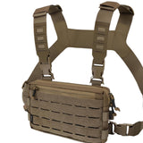 Maxbell Chest Pack Polyester Nylon Chest Rig Pouch for Hunting Rock Climbing Cycling Brown