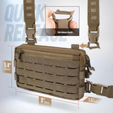 Maxbell Chest Pack Polyester Nylon Chest Rig Pouch for Hunting Rock Climbing Cycling Brown