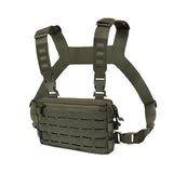 Maxbell Chest Pack Polyester Nylon Chest Rig Pouch for Hunting Rock Climbing Cycling Green