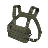 Maxbell Chest Pack Polyester Nylon Chest Rig Pouch for Hunting Rock Climbing Cycling Green