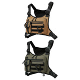 Maxbell Chest Rig Bag Adjustable Strap Modern Chest Pouch for Cycling Walking Picnic Khaki
