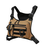 Maxbell Chest Rig Bag Adjustable Strap Modern Chest Pouch for Cycling Walking Picnic Khaki