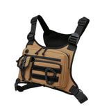 Maxbell Chest Rig Bag Adjustable Strap Modern Chest Pouch for Cycling Walking Picnic Khaki