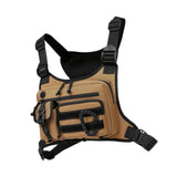 Maxbell Chest Rig Bag Adjustable Strap Modern Chest Pouch for Cycling Walking Picnic Khaki