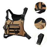 Maxbell Chest Rig Bag Adjustable Strap Modern Chest Pouch for Cycling Walking Picnic Khaki