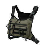 Maxbell Chest Rig Bag Adjustable Strap Modern Chest Pouch for Cycling Walking Picnic Green