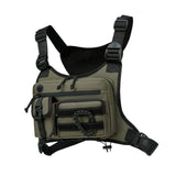 Maxbell Chest Rig Bag Adjustable Strap Modern Chest Pouch for Cycling Walking Picnic Green