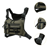 Maxbell Chest Rig Bag Adjustable Strap Modern Chest Pouch for Cycling Walking Picnic Green