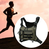Maxbell Chest Rig Bag Adjustable Strap Modern Chest Pouch for Cycling Walking Picnic Green