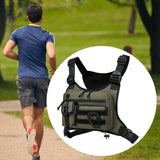 Maxbell Chest Rig Bag Adjustable Strap Modern Chest Pouch for Cycling Walking Picnic Green