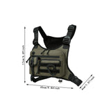 Maxbell Chest Rig Bag Adjustable Strap Modern Chest Pouch for Cycling Walking Picnic Green