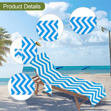 Maxbell Beach Chair Cover Thick Lounge Chair Towel Cover for Outdoor Vacation Travel Style A