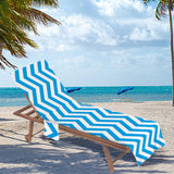 Maxbell Beach Chair Cover Thick Lounge Chair Towel Cover for Outdoor Vacation Travel Style A