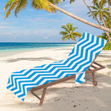 Maxbell Beach Chair Cover Thick Lounge Chair Towel Cover for Outdoor Vacation Travel Style A