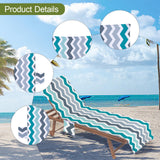 Maxbell Beach Chair Cover Thick Lounge Chair Towel Cover for Outdoor Vacation Travel Style B