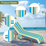 Maxbell Beach Chair Cover Thick Lounge Chair Towel Cover for Outdoor Vacation Travel Style C
