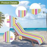 Maxbell Beach Chair Cover Thick Lounge Chair Towel Cover for Outdoor Vacation Travel Style D