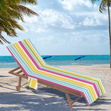 Maxbell Beach Chair Cover Thick Lounge Chair Towel Cover for Outdoor Vacation Travel Style D