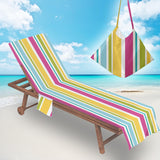 Maxbell Beach Chair Cover Thick Lounge Chair Towel Cover for Outdoor Vacation Travel Style D