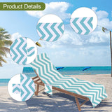 Maxbell Beach Chair Cover Thick Lounge Chair Towel Cover for Outdoor Vacation Travel Style E
