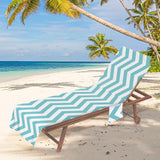 Maxbell Beach Chair Cover Thick Lounge Chair Towel Cover for Outdoor Vacation Travel Style E