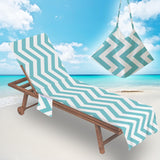 Maxbell Beach Chair Cover Thick Lounge Chair Towel Cover for Outdoor Vacation Travel Style E