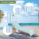 Maxbell Beach Chair Cover Thick Lounge Chair Towel Cover for Outdoor Vacation Travel Style F