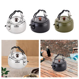 Maxbell Tea Kettle Thickened Cook Pot Boiling Water Pot for Camping Cooking Stovetop Argent