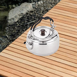 Maxbell Tea Kettle Thickened Cook Pot Boiling Water Pot for Camping Cooking Stovetop Argent