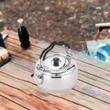Maxbell Tea Kettle Thickened Cook Pot Boiling Water Pot for Camping Cooking Stovetop Argent