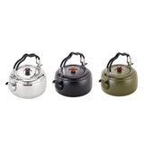 Maxbell Tea Kettle Thickened Cook Pot Boiling Water Pot for Camping Cooking Stovetop Argent
