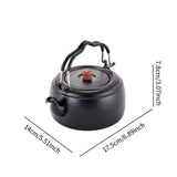 Maxbell Tea Kettle Thickened Cook Pot Boiling Water Pot for Camping Cooking Stovetop Black