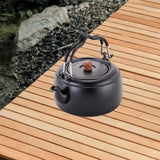 Maxbell Tea Kettle Thickened Cook Pot Boiling Water Pot for Camping Cooking Stovetop Black