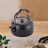 Maxbell Tea Kettle Thickened Cook Pot Boiling Water Pot for Camping Cooking Stovetop Black