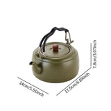 Maxbell Tea Kettle Thickened Cook Pot Boiling Water Pot for Camping Cooking Stovetop Green