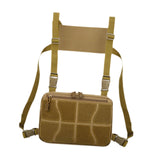 Maxbell Chest Rig Bag Practical Multifunction Workout Pack for Hiking Fishing Travel Pure Khaki