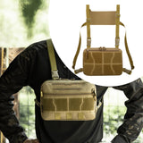 Maxbell Chest Rig Bag Practical Multifunction Workout Pack for Hiking Fishing Travel Pure Khaki